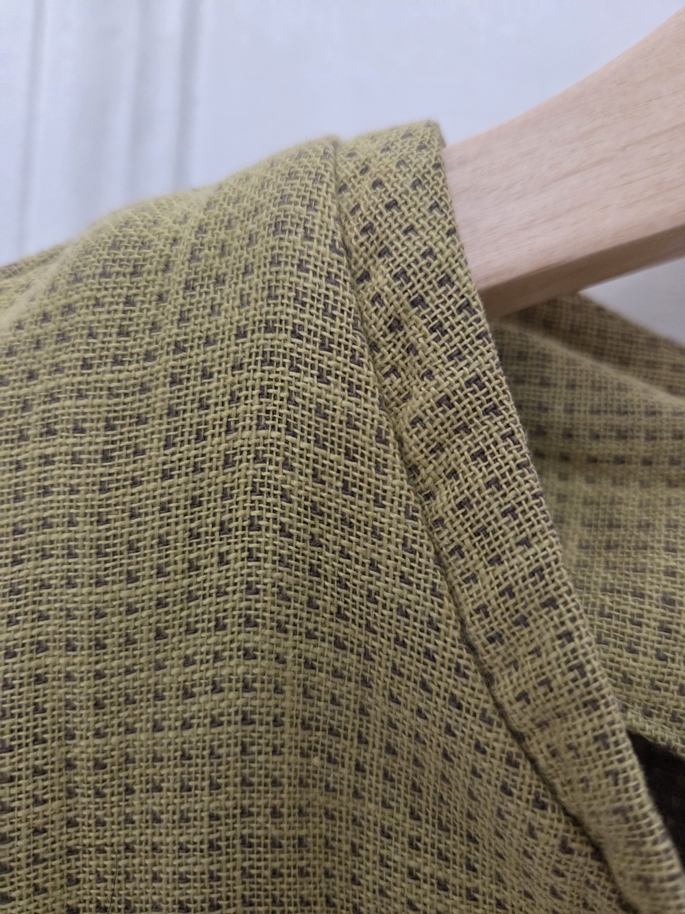 Sigrid Olsen Sport Olive Green Textured Button Jacket - Picture 6 of 9